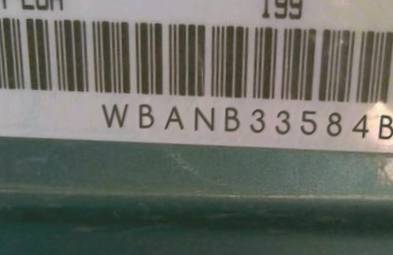 VIN prefix WBANB33584B1