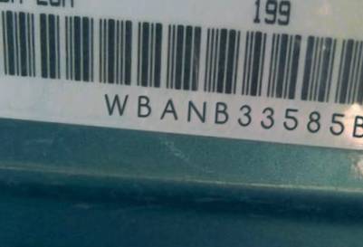 VIN prefix WBANB33585B1
