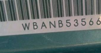 VIN prefix WBANB53566CP