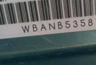 VIN prefix WBANB53587CP