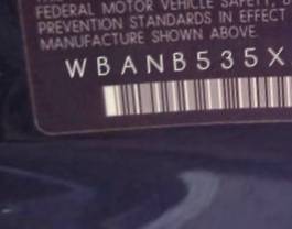 VIN prefix WBANB535X7CP