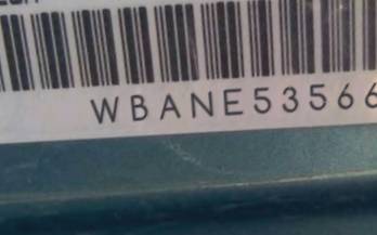 VIN prefix WBANE53566CK