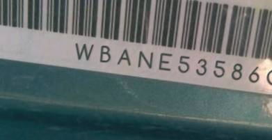 VIN prefix WBANE53586CK