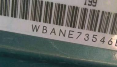 VIN prefix WBANE73546B9