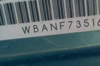 VIN prefix WBANF73516CG
