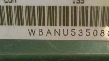 VIN prefix WBANU53508CT