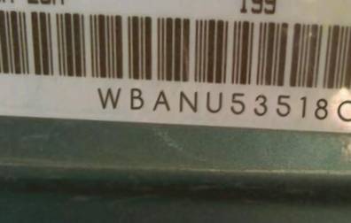 VIN prefix WBANU53518C1