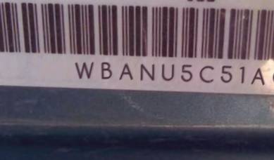 VIN prefix WBANU5C51AC3