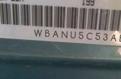 VIN prefix WBANU5C53ABY