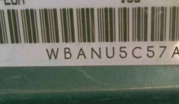 VIN prefix WBANU5C57AB3