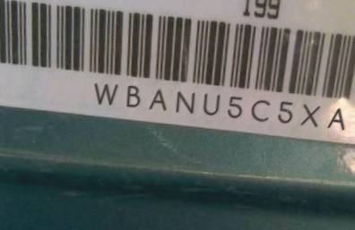 VIN prefix WBANU5C5XAC3