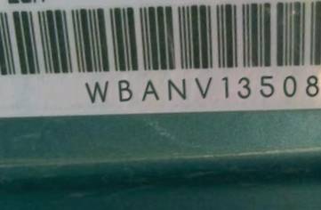 VIN prefix WBANV13508C1
