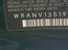 VIN prefix WBANV13519C1