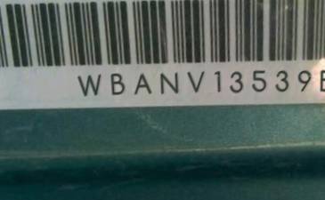 VIN prefix WBANV13539BZ