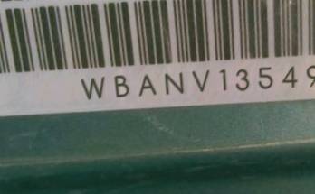 VIN prefix WBANV13549BZ
