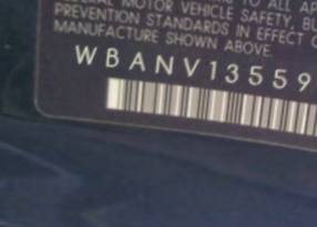 VIN prefix WBANV13559C1