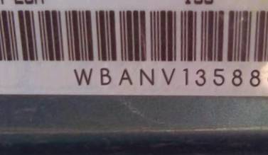 VIN prefix WBANV13588C1