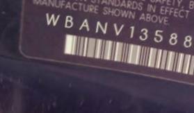 VIN prefix WBANV13588CZ