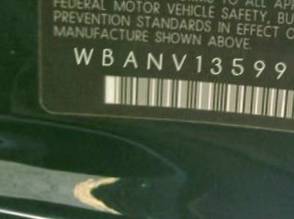 VIN prefix WBANV13599C1