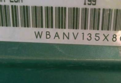 VIN prefix WBANV135X8CZ