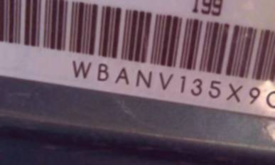 VIN prefix WBANV135X9C0