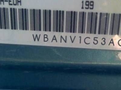 VIN prefix WBANV1C53AC1