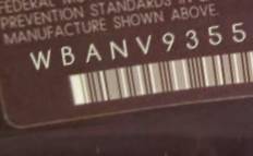 VIN prefix WBANV93559C1