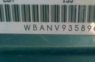VIN prefix WBANV93589C1