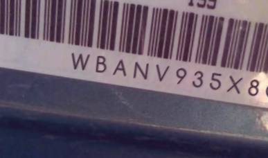 VIN prefix WBANV935X8C1