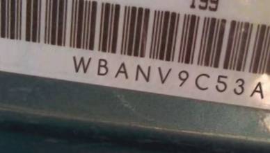 VIN prefix WBANV9C53AC1