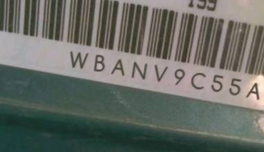 VIN prefix WBANV9C55AC1