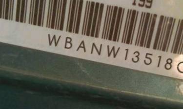 VIN prefix WBANW13518CZ