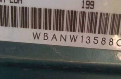 VIN prefix WBANW13588CN