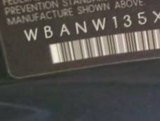 VIN prefix WBANW135X8CK