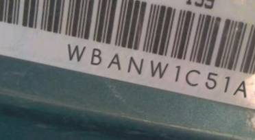 VIN prefix WBANW1C51AC1