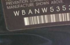 VIN prefix WBANW53539C5