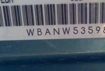 VIN prefix WBANW53598CT