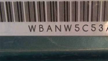 VIN prefix WBANW5C53ACT