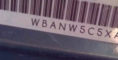 VIN prefix WBANW5C5XACT