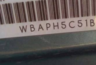 VIN prefix WBAPH5C51BA9