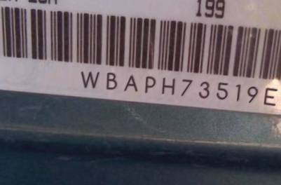 VIN prefix WBAPH73519E1