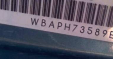 VIN prefix WBAPH73589E1