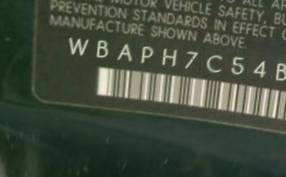 VIN prefix WBAPH7C54BE7