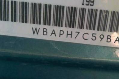 VIN prefix WBAPH7C59BA8