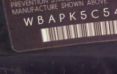 VIN prefix WBAPK5C54BF1