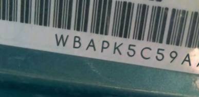 VIN prefix WBAPK5C59AA5