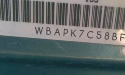 VIN prefix WBAPK7C58BF1