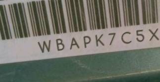 VIN prefix WBAPK7C5XBA7