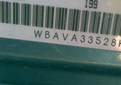 VIN prefix WBAVA33528KX