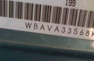 VIN prefix WBAVA33568KX